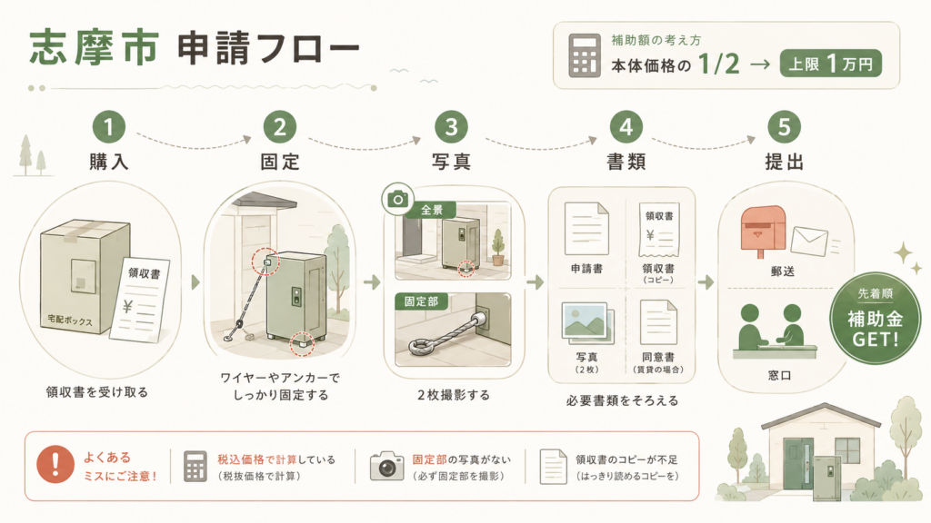 図解:志摩市の申請は、実際に何をどう出すのか?