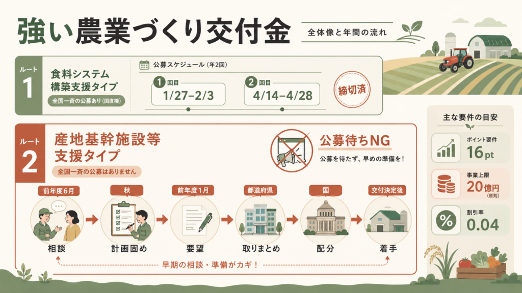 図解：令和8年度の公募はいつだった？次に動くのはいつ？