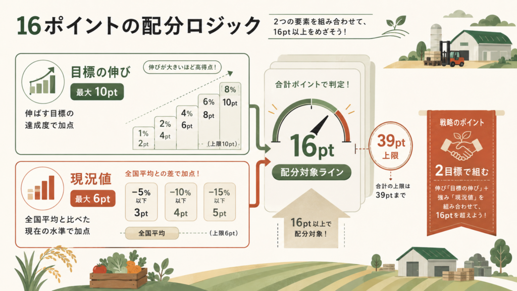 図解：成果目標はどう書けば16ポイントに届くのか？
