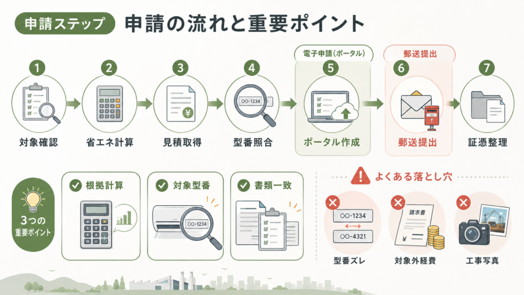 採択されやすい申請書の書き方3つのポイントを整理した図解