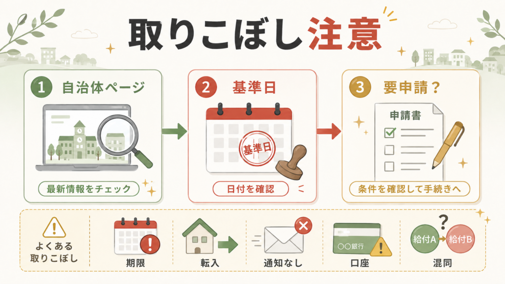 図解：申請で取りこぼさないために注意すべき点は？