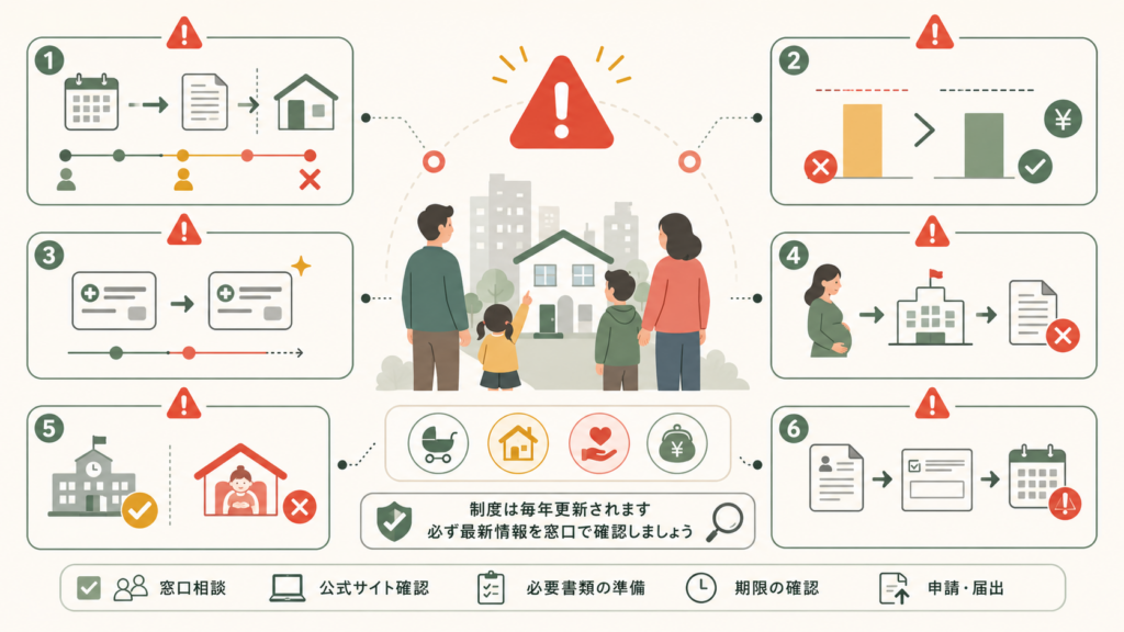 引っ越しを検討する前に確認したいことを整理した図解