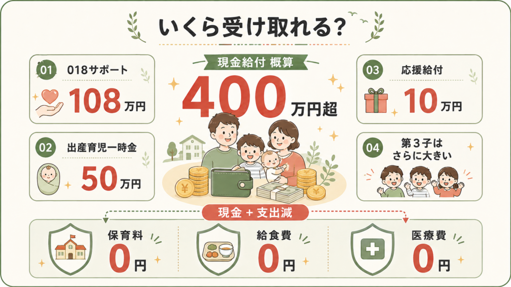 図解：子どもの年齢別に、いま使える制度はどれ？