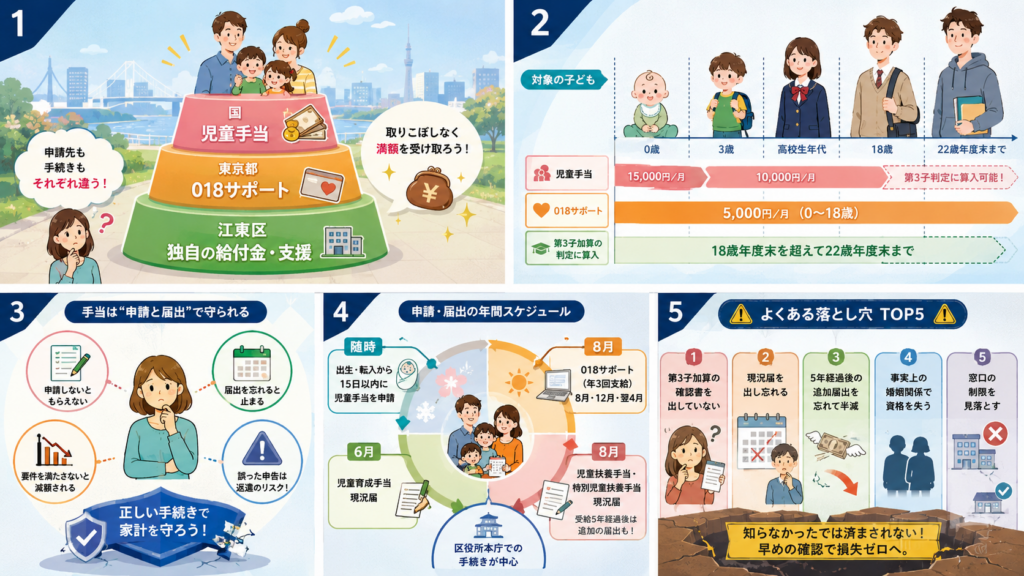 図解:第3子加算は、どう数えると月30,000円になる?