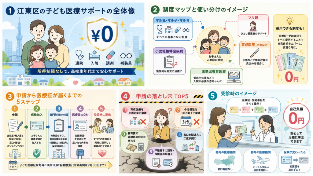 どの制度が使える？対象年齢・所得制限・自己負担の比較を整理した図解