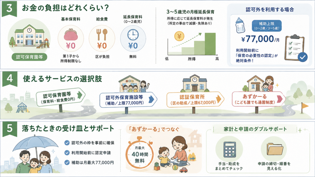 申込から入園までのスケジュールを整理した図解