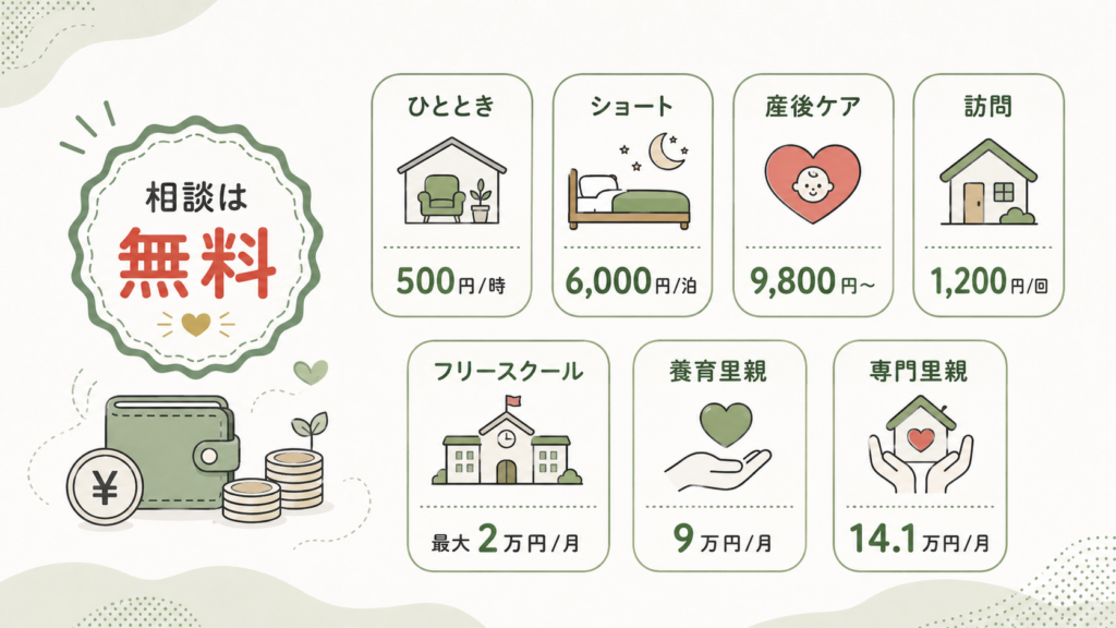 図解：不登校でフリースクールを選ぶと、いくらかかる？