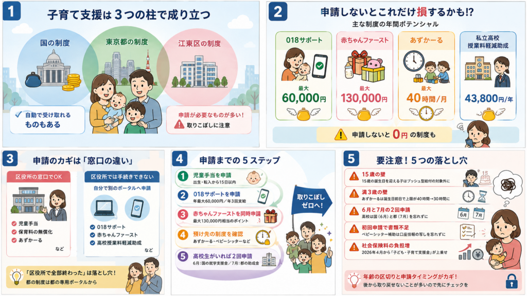 図解：区役所では手続きできない制度はどれ？