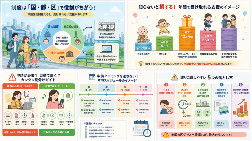 申請でよくある不採択・落とし穴を整理した図解