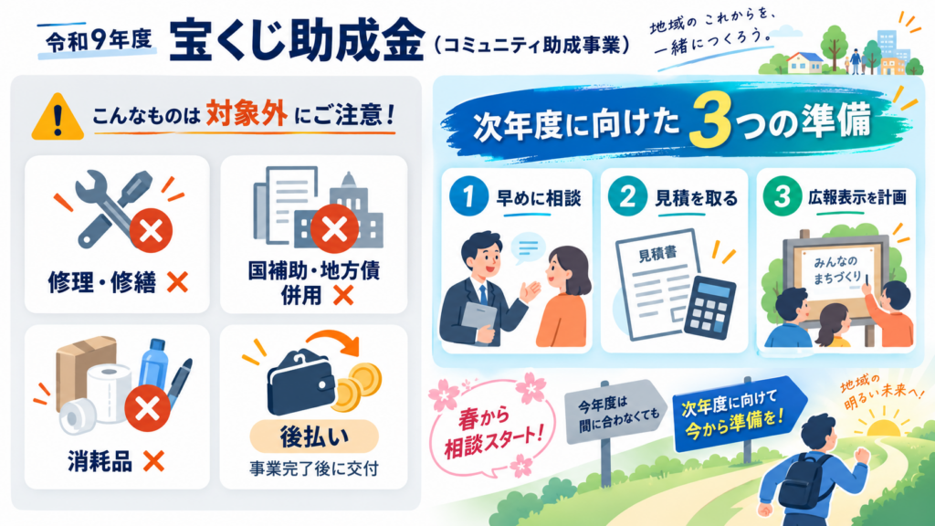 採択を落とす3つの落とし穴を整理した図解