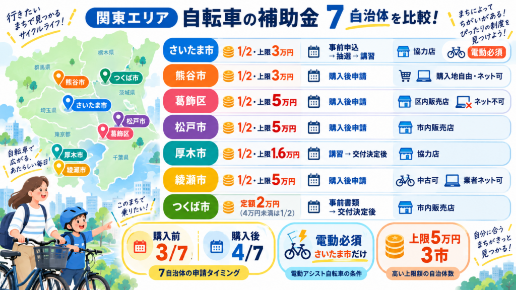 図解：どんな自転車なら補助の対象になる？