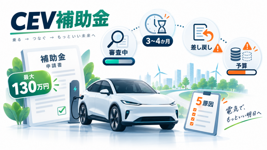CEV補助金はいくらもらえる?対象者・補助額の算定条件を整理した図解
