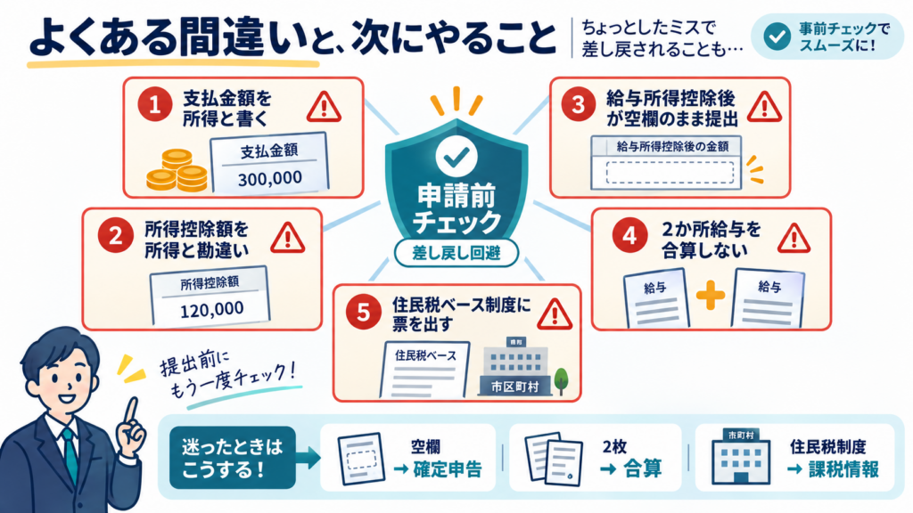 源泉徴収票の見方4つの金額欄と所得判定の対応表の読者からよく届く質問を整理した図解