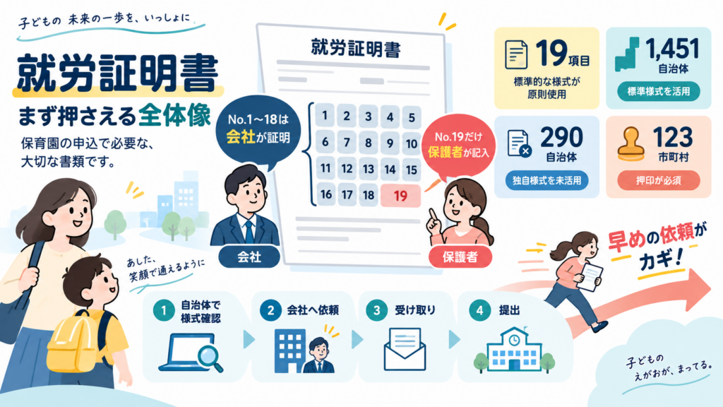 図解:就労証明書は誰が書く?いつ会社に頼めばいい?