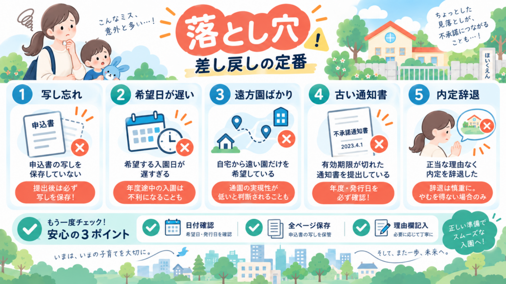 入園希望月から逆算する日程表を整理した図解