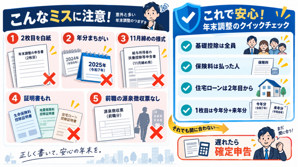 提出前によく寄せられる5つの疑問を整理した図解