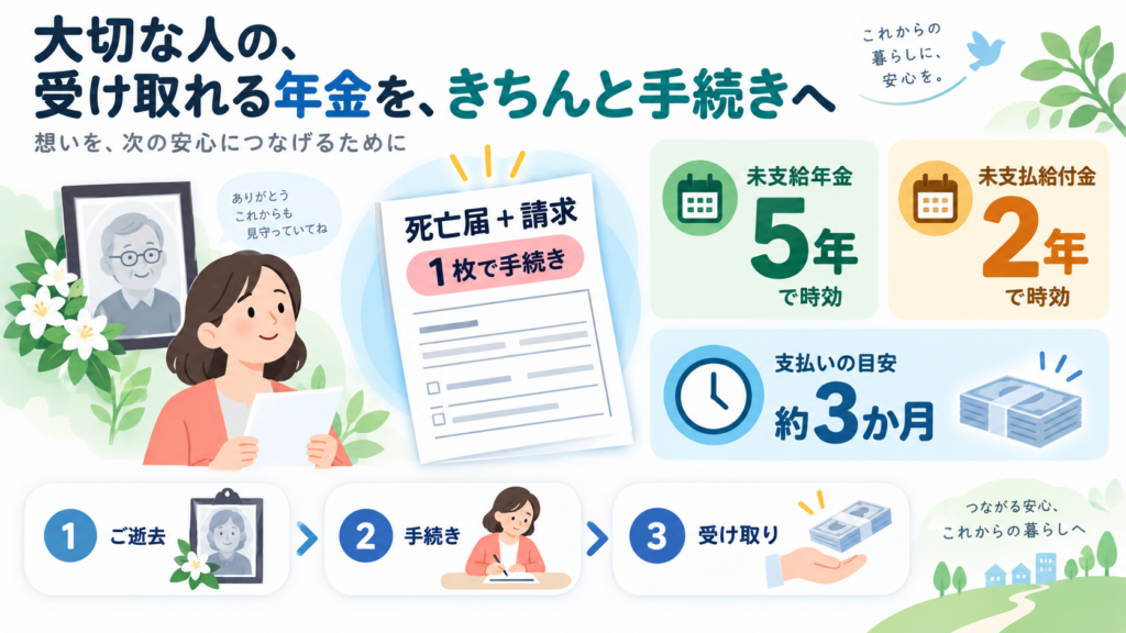 図解：未支給年金請求書とは？いつまでに誰が出す？