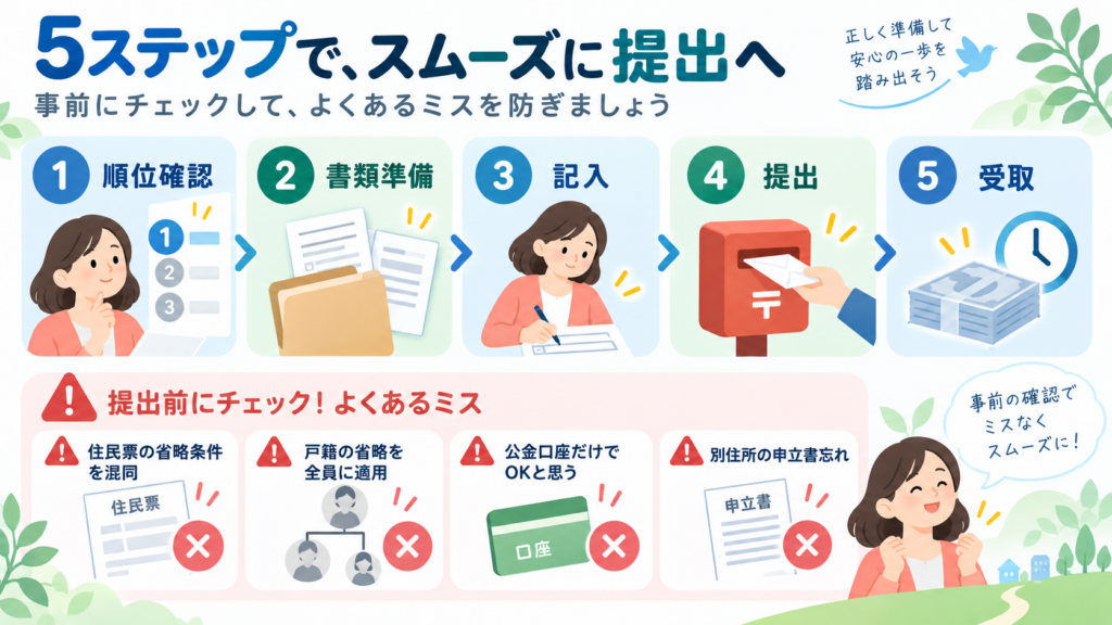 請求できる人で迷いやすい3つの分岐を整理した図解