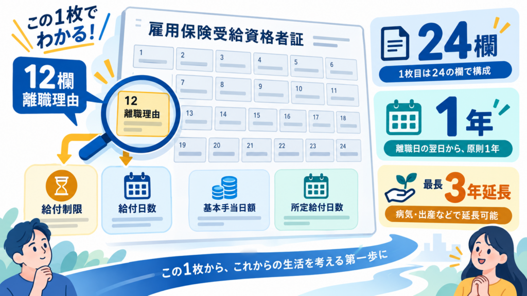 図解：雇用保険受給資格者証とは？いつまでに誰が出す？