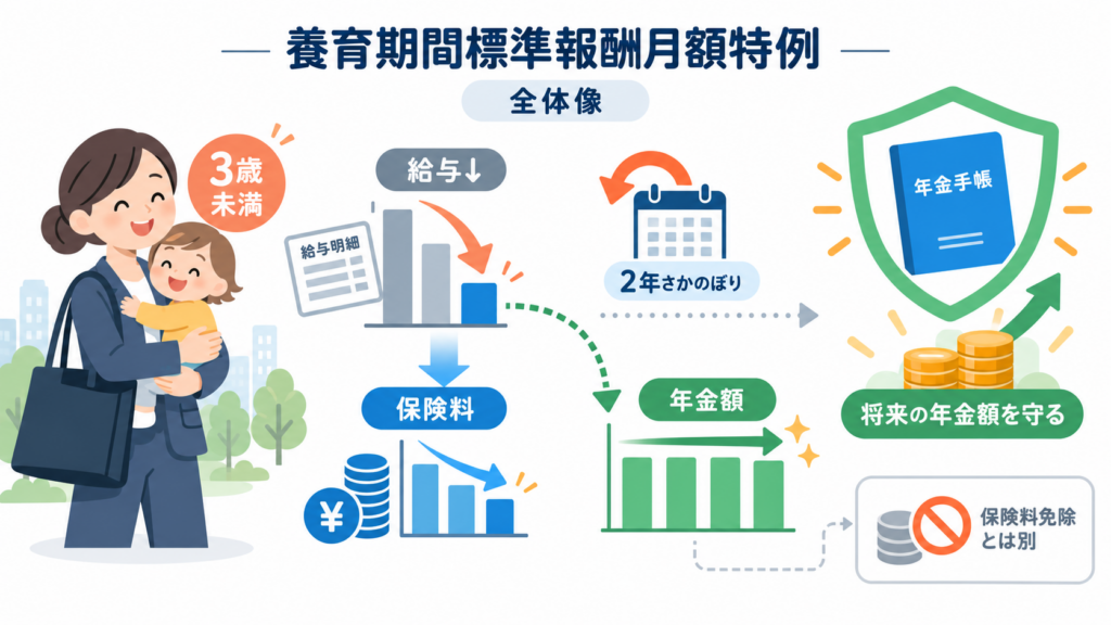 養育期間標準報酬月額特例申出書とは？誰が何のために出す書類かを整理した図解
