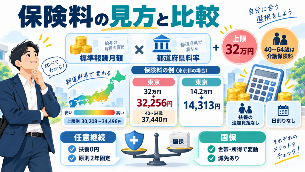図解:国民健康保険とどちらが安い?