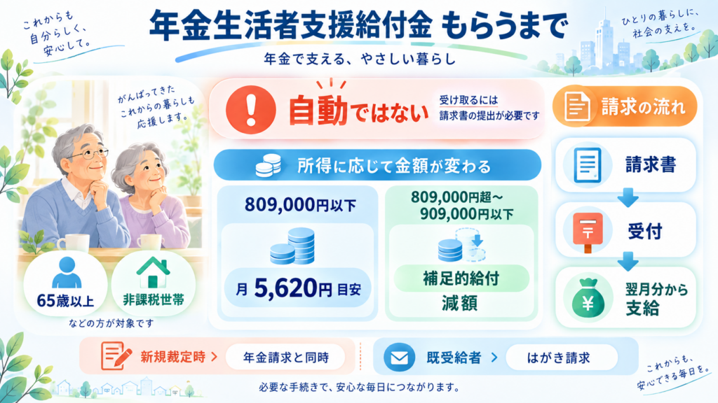 図解：住宅確保給付金は年金収入だけでも使える？