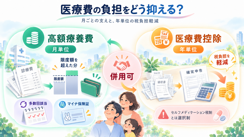 図解：高額療養費と医療費控除はどちらを使えばいい？