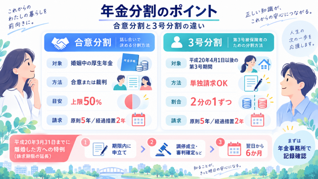 財産分与の請求期限と税金の注意点を整理した図解