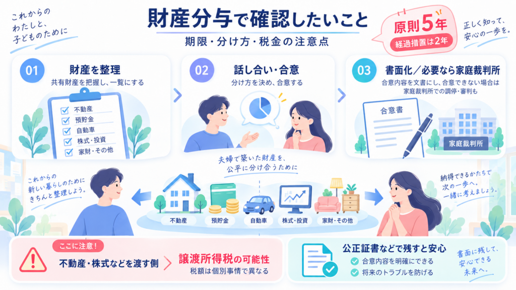離婚時の国民健康保険・国民年金の手続きを整理した図解