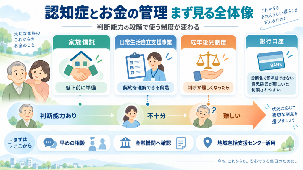 図解：認知症になったら、まず何から始めればいい？