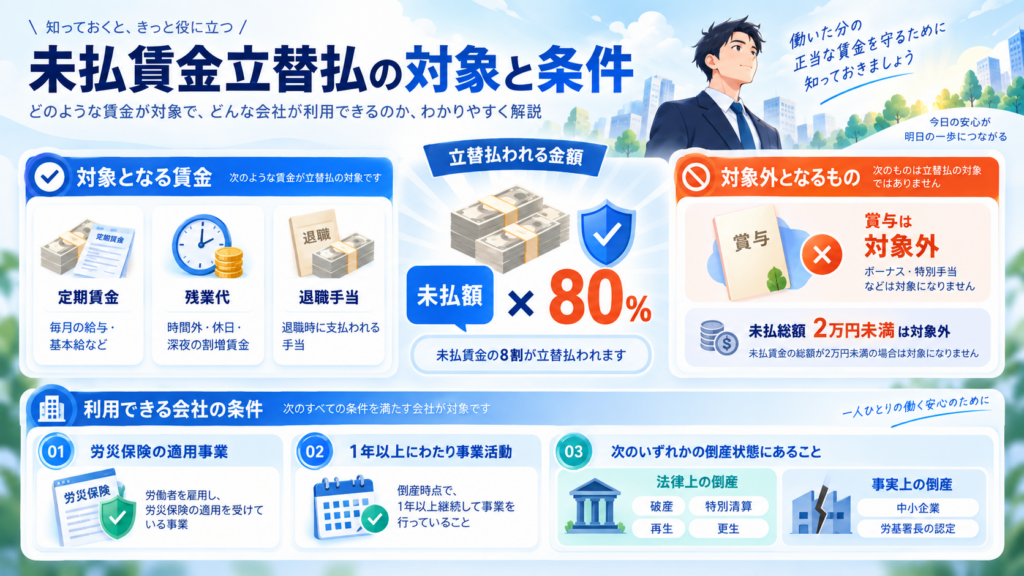 図解：会社が倒産したら給料はどうなる？未払い分は誰が払ってくれる？
